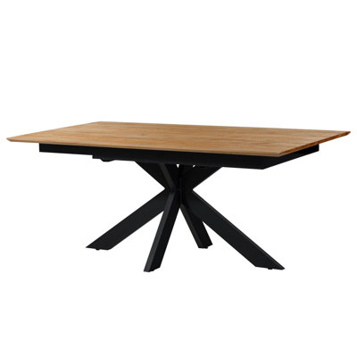 Extendable Solid Oak Pedestal Dining Table