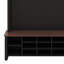4-In-1 Hall Tree With 6 Hooks, Walnut Entryway Bench With Adjustable Shelves, Shoe Organizer With 16 Open Compartments-238834799