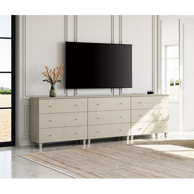 3-In-1 TV Stand With 9 Drawers For 100+ Inches Tvs