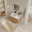 Meuble-lavabo mural flottant avec lavabo pour rangement de salle de bain-1260883470