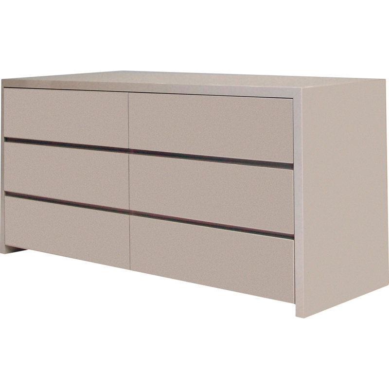 Blanche 67'' W 6 - Drawer Dresser, High Gloss Stone