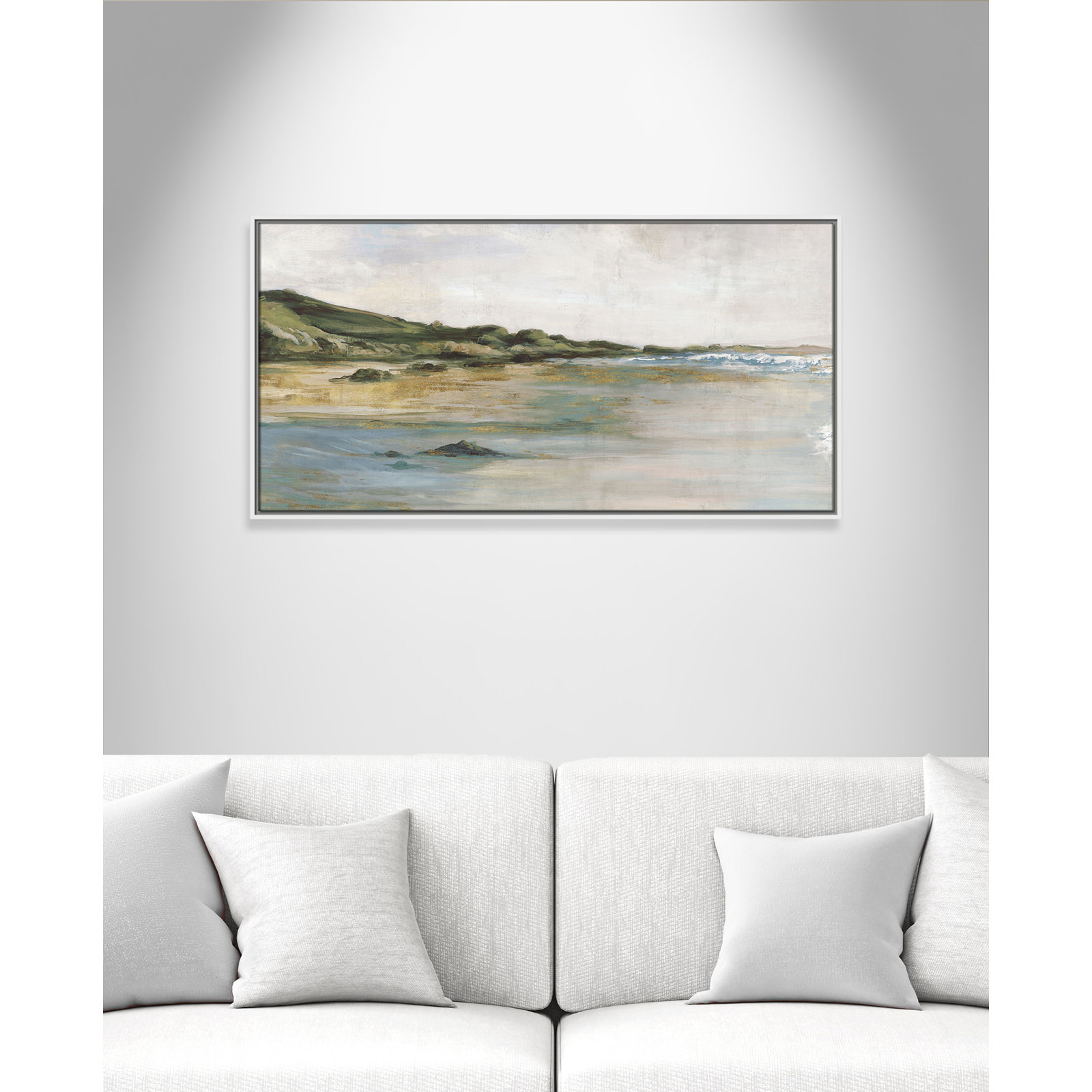 Cordoba "Tide's Edge" Print, 21.5" H x 41.5" W, White