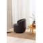 Fauteuil pivotant polyvalent avec rembourrage confortable et anneau en métal noir