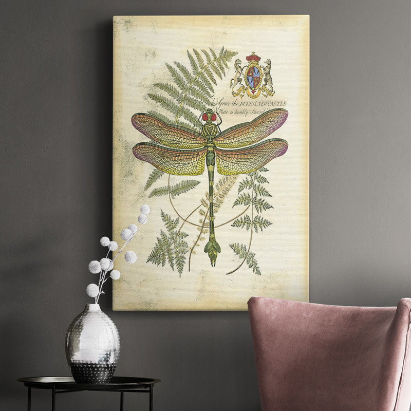 Libellule royale II (PP) - peinture sur toile tendue, H 27 po x l 16 po x P 1 po