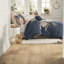 Ensembles de literie élégants à motif floral bleu marine, édredon en coton pour très grand lit, design