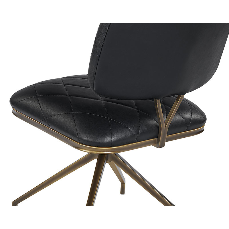 Virtu Swivel Dining Chair - Bravo Black
