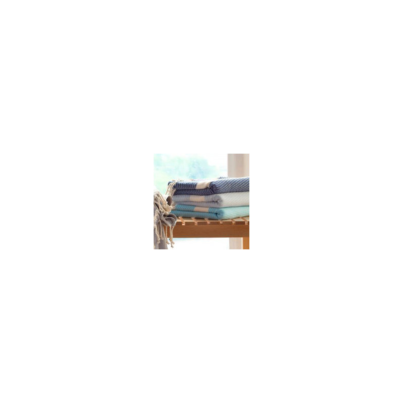 Milana Cotton Blend Beach Towel, Turquoise