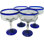 Verre à vin soufflé à la main 16 oz Thadine Verres à margarita bleus
