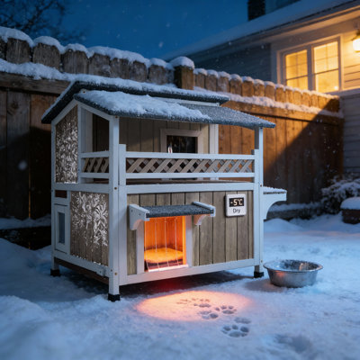 Two-story Cat House With Balcony