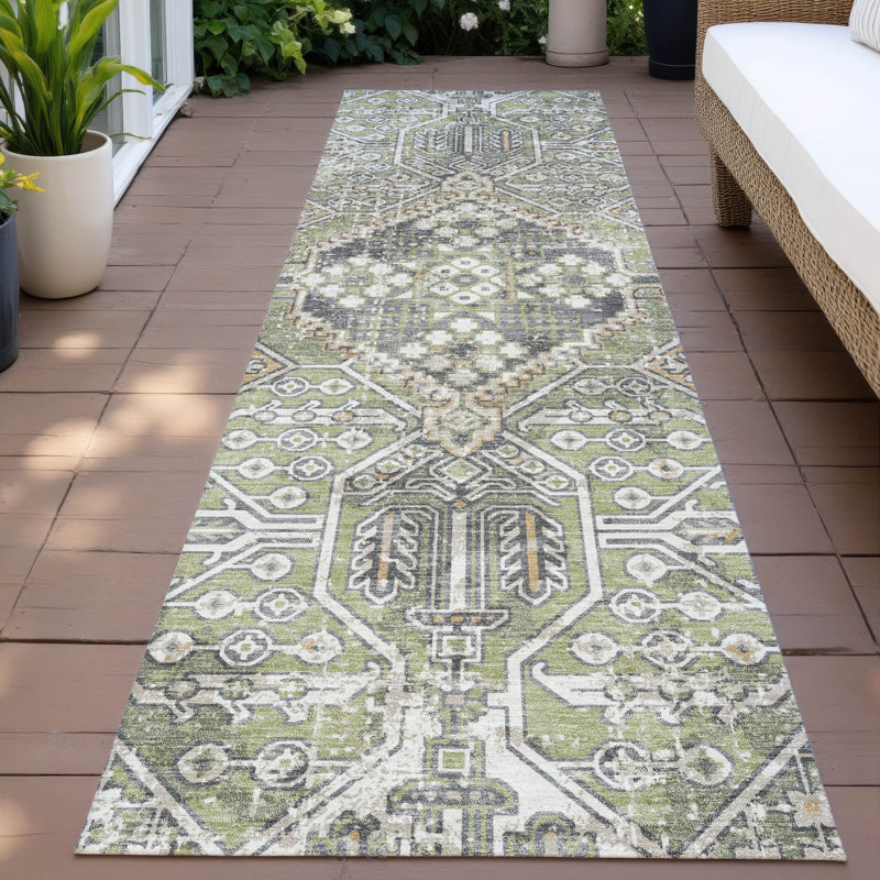 Tapis intérieur / extérieur lavable à la machine Huseby ACN2197 Global, Tapis de couloir 2 pi 3 po x 7 pi 6 po