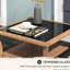 Table basse de patio avec verre trempé et fonctionnalité de rangement pour l'extérieur 2
