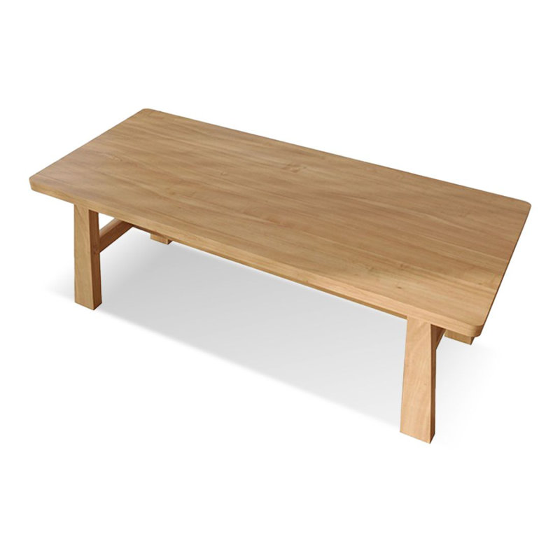 Table de salle à manger rectangulaire en bois massif de couleur bois naturel, H 29,53 po x L 62,99 po x l 27,56 po