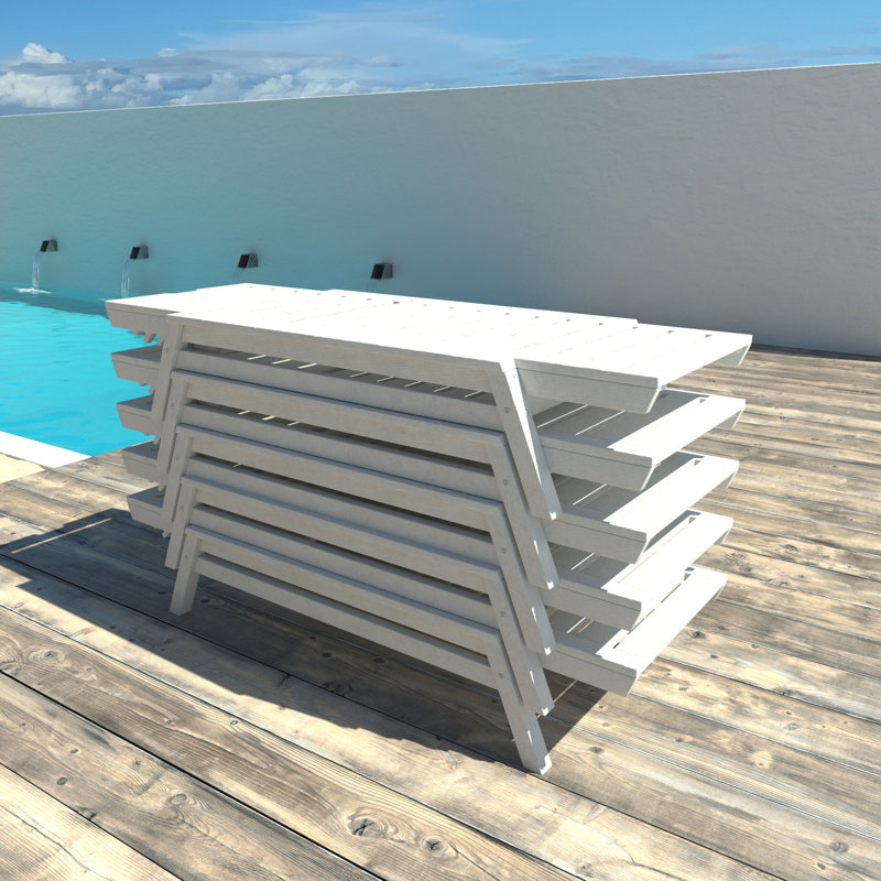 Jiwoo Outdoor Chaise Lounge, White