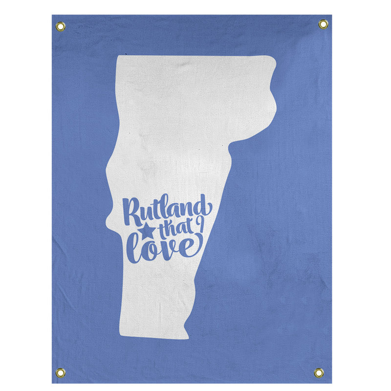 Tapisserie murale rutland vermont love, H 80 po x l 59 po, Bleu