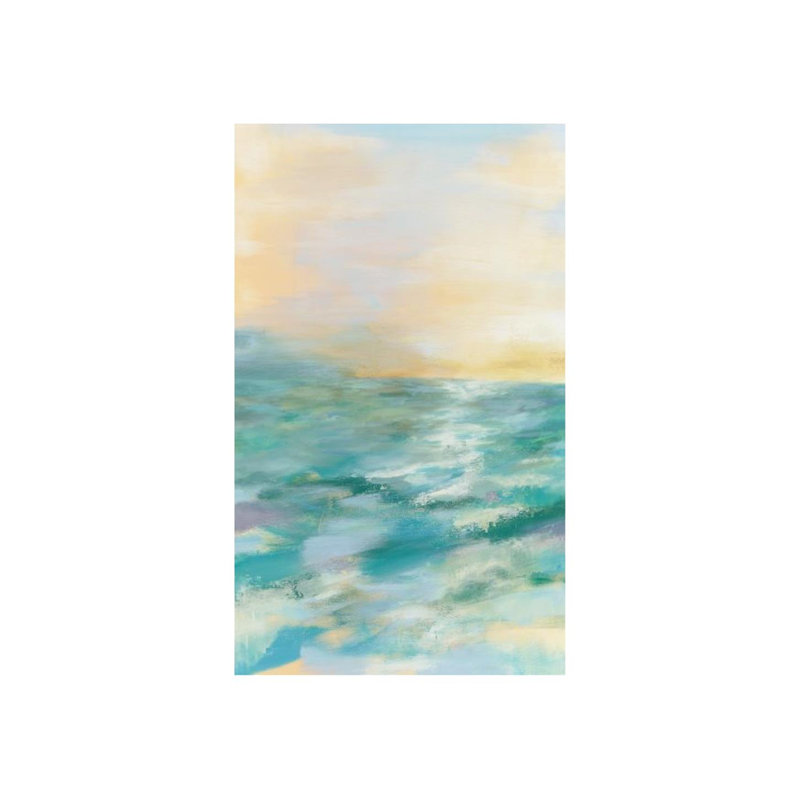 Ocean Sunshine I Painting by Sara Brown, 50" H x 30" W, Glass Coat