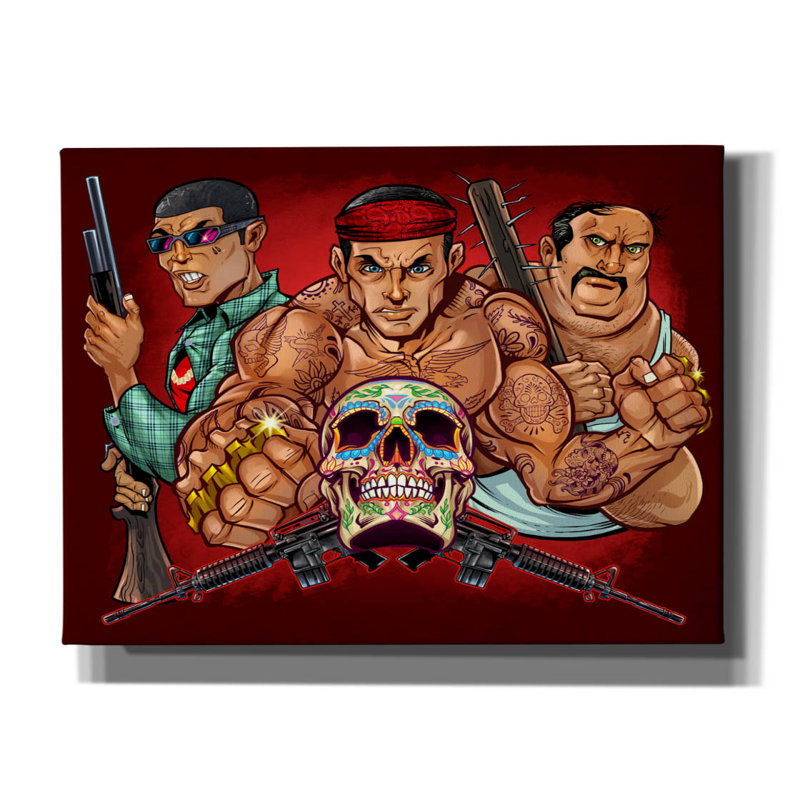 Logo Aalon Los Zetas Russ sur toile, H 12 po x l 16 po x P 0,75 po