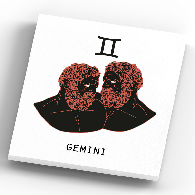Kana Zodiac Gemini - Print on Wood