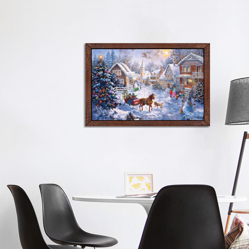 Nicky Boehme - Print on Canvas, 30.48 cm H x 45.72 cm W, Brown Framed