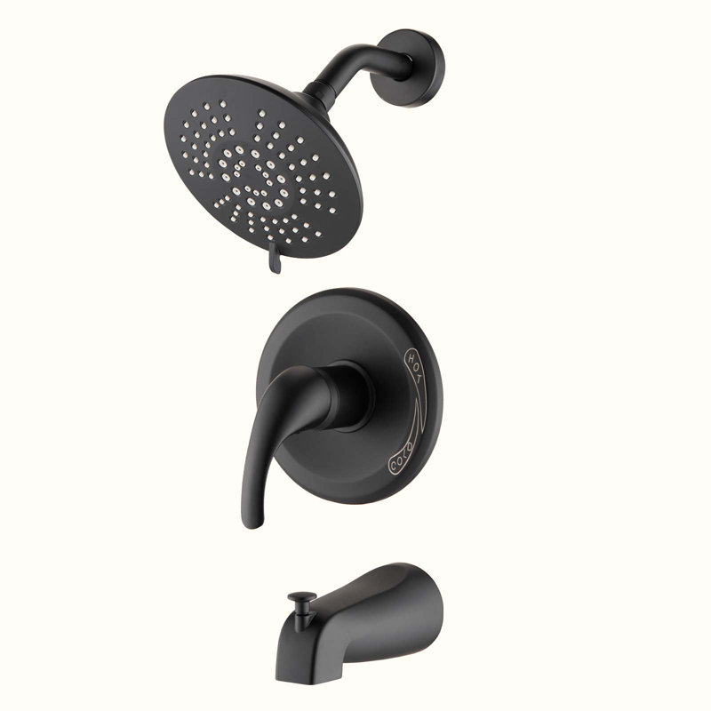 Complete Shower System, Matte Black
