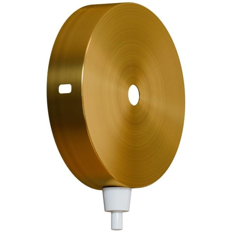 Single Metal Ceiling Rose With Push Button , Yellow Brass