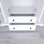 Armoire penderie en bois blanc avec tiroirs-1117050633