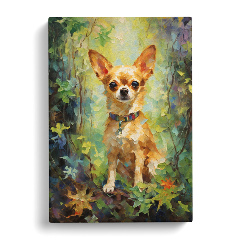 Chihuahua Impressionism - Wrapped Canvas, 76cm H x 50cm W x 3cm D