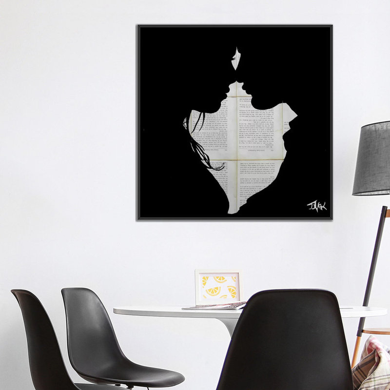 « true », impression sur toile, Toile avec cadre noir, Pas de tapis, H 37 po x l 37 po x P 1,5 po