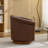 29.5'' W Genuine Leather Upholstered Swivel Barrel Chair-224169272