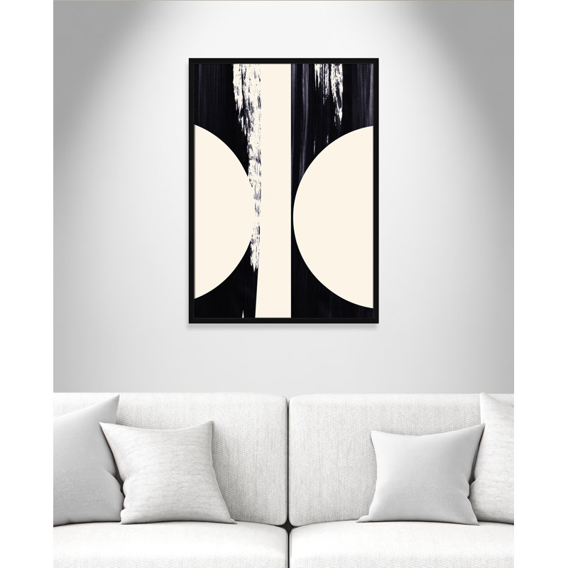 Sablier par Aoibhne Hogan - Reproduction d'art sur papier encadrée, Papier noir satiné, H 35,5 po x l 25,5 x P 0,75 po