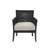 Sleek Black Polyester Upholstered Accent Chair,  For Modern Comfort And Style In Small Spaces.-1433003663