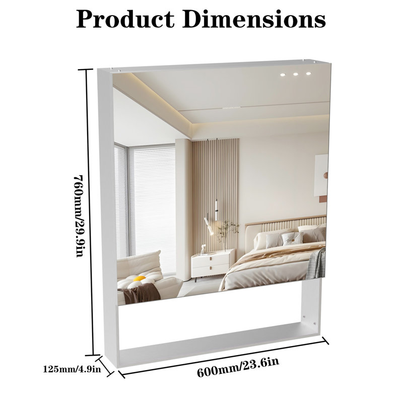 Pharmacie 24 po x 30 po avec miroir pour salle de bain