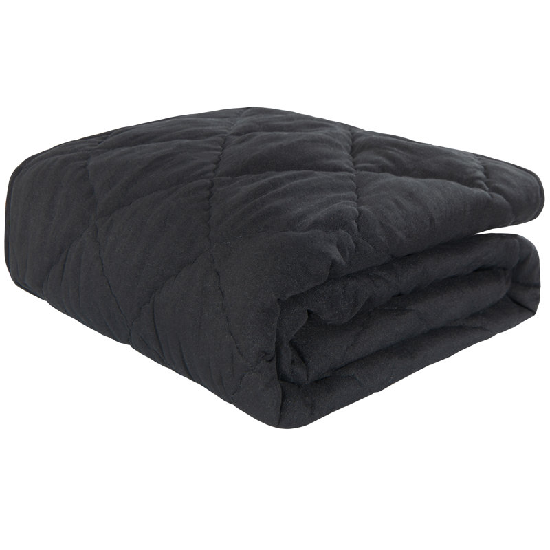 1 édredon pour tout-petits, couverture matelassée en duvet synthétique de couleur unie, 43 x 60 pouces - NTBAY, Noir