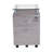Techni Mobili Rolling File Cabinet with Glass Top, Grey