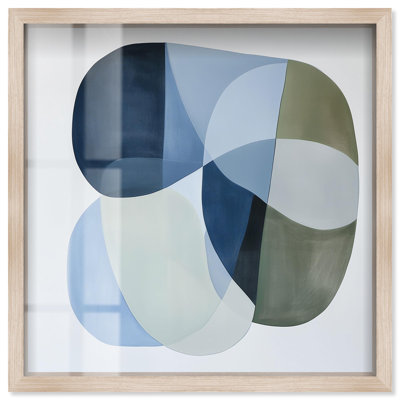 Décoration murale moderne Serene Overlap II Shadowbox Print par Art Remedy