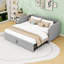 Lit de jour simple en velours avec lit gigogne relevable-1866381803