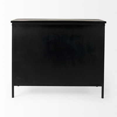 Diego 2-Door Iron Accent Cabinet
