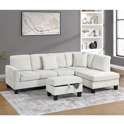 Ensemble modulaire 3 pièces avec repose-pieds