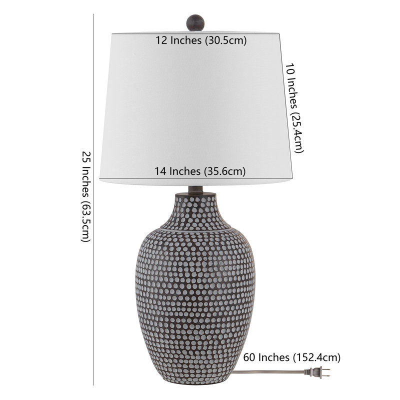 Lampe de table 25 po gris / brun Shari