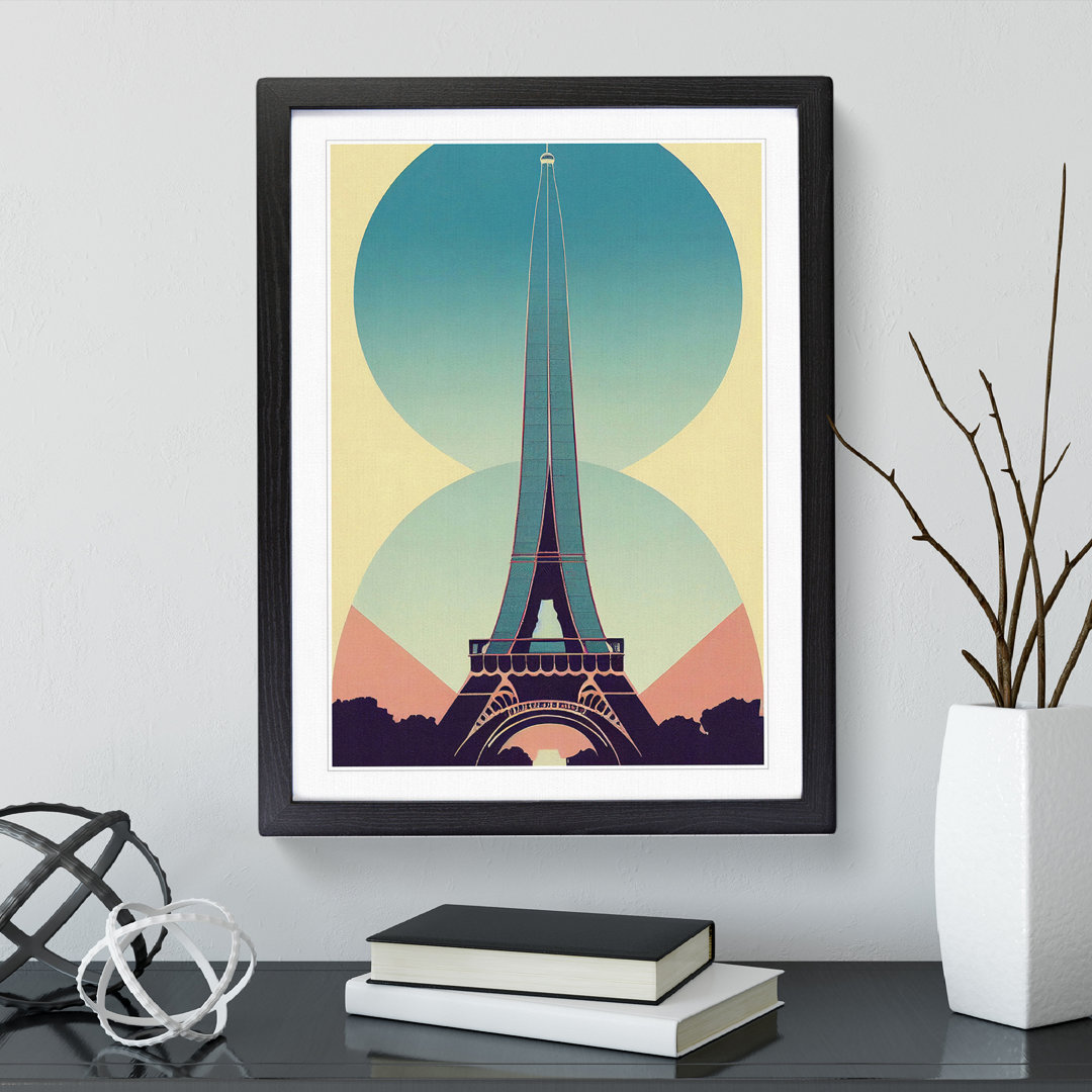 Eiffel Tower Art Deco No.5 - Single Picture Frame Print