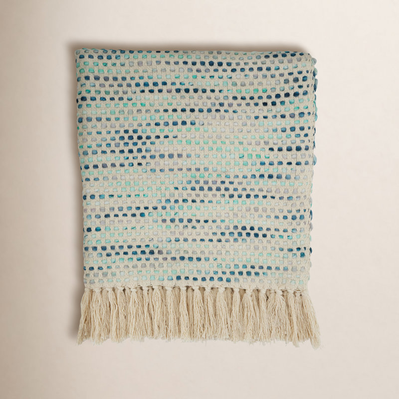 Albali Hand Woven Throw Blanket, Gray