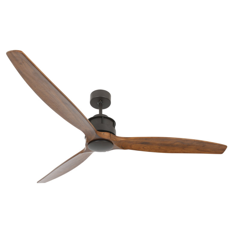 60in 3-Blades Indoor Ceiling Fan with Remote Control, Oil Rubbed Bronze/Koa