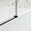 Porte de baignoire coulissante, verre trempé de 5/16 po, noir mat, douche en verre résistant aux fuites, durabilité à long terme mate-121166555