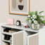 Armoire à chaussures multifonctionnelle avec tablettes réglables, tabouret, tiroir escamotable, range-chaussures minimaliste avec surface supérieure robuste pour différentes tailles d'articles