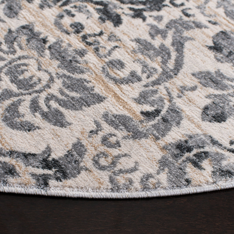 Tapis damassé Purnell Performance, Rond 6 pi 7 po