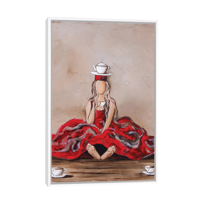 She Don't Dwell On The Past, Impression sur toile flottante sans passe-partout, H 26 po x l 18 po, Blanc