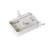 20'' Bathroom Sink, Rectangular Striped Vessel Ceramic Basin Without Faucet, No Cabinet, White