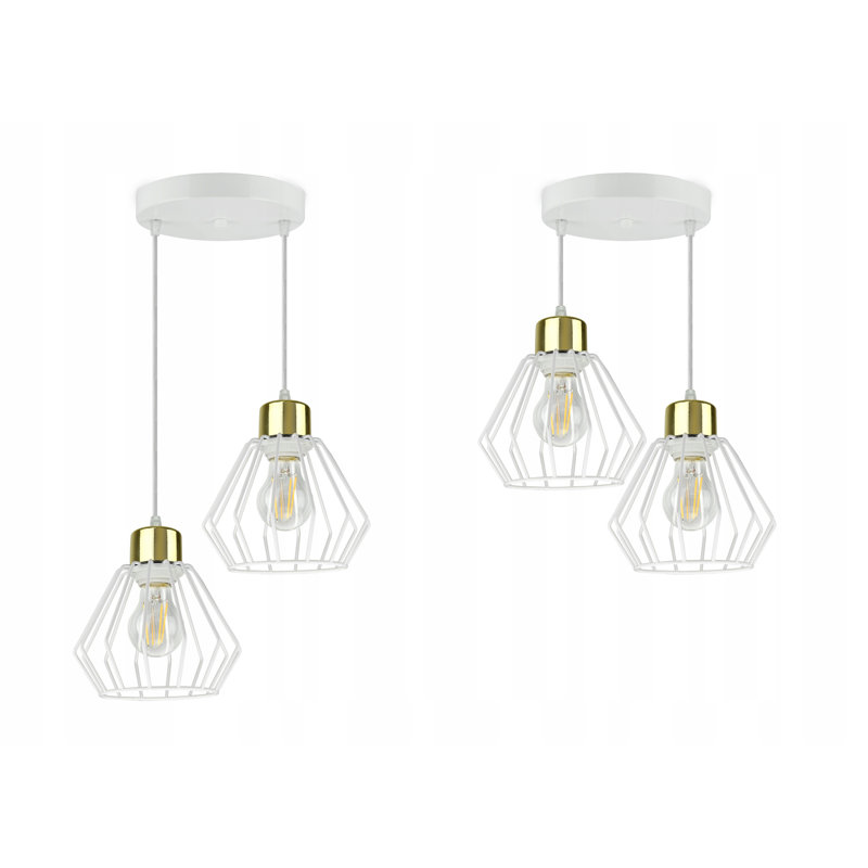Hoschton 2 - Light White Cluster Pendant