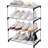 Stackable Small Shoe Rack, Entryway, Hallway And Closet Space Saving Storage And Organization (4-Tier)-1451647564-1414915767