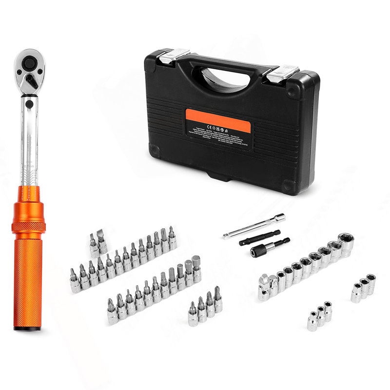 Jeu de clés à cliquet 1/4 '' Click 20-240 Lbf-in / 2,3-27.1N.M Orange 72-Tooth