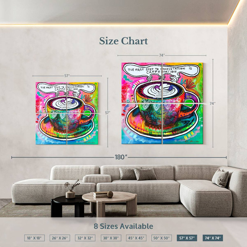 Ketti Caffeination, 57" H x 57" W